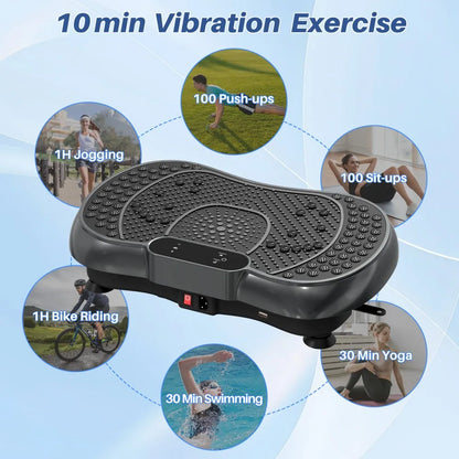 Plateforme Vibrante Fitness Pro 99 Niveaux avec Bandes de Résistance
