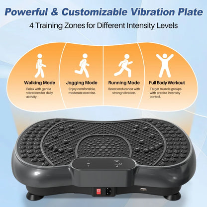 Plateforme Vibrante Fitness Pro 99 Niveaux avec Bandes de Résistance